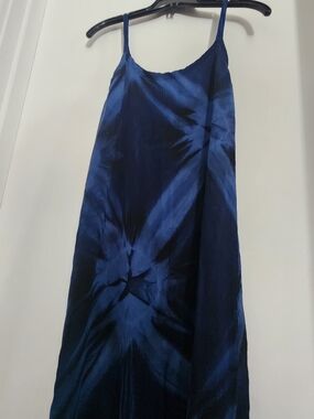 Women’s Navy Blue Tie-Dye Maxi Dress - Unbranded